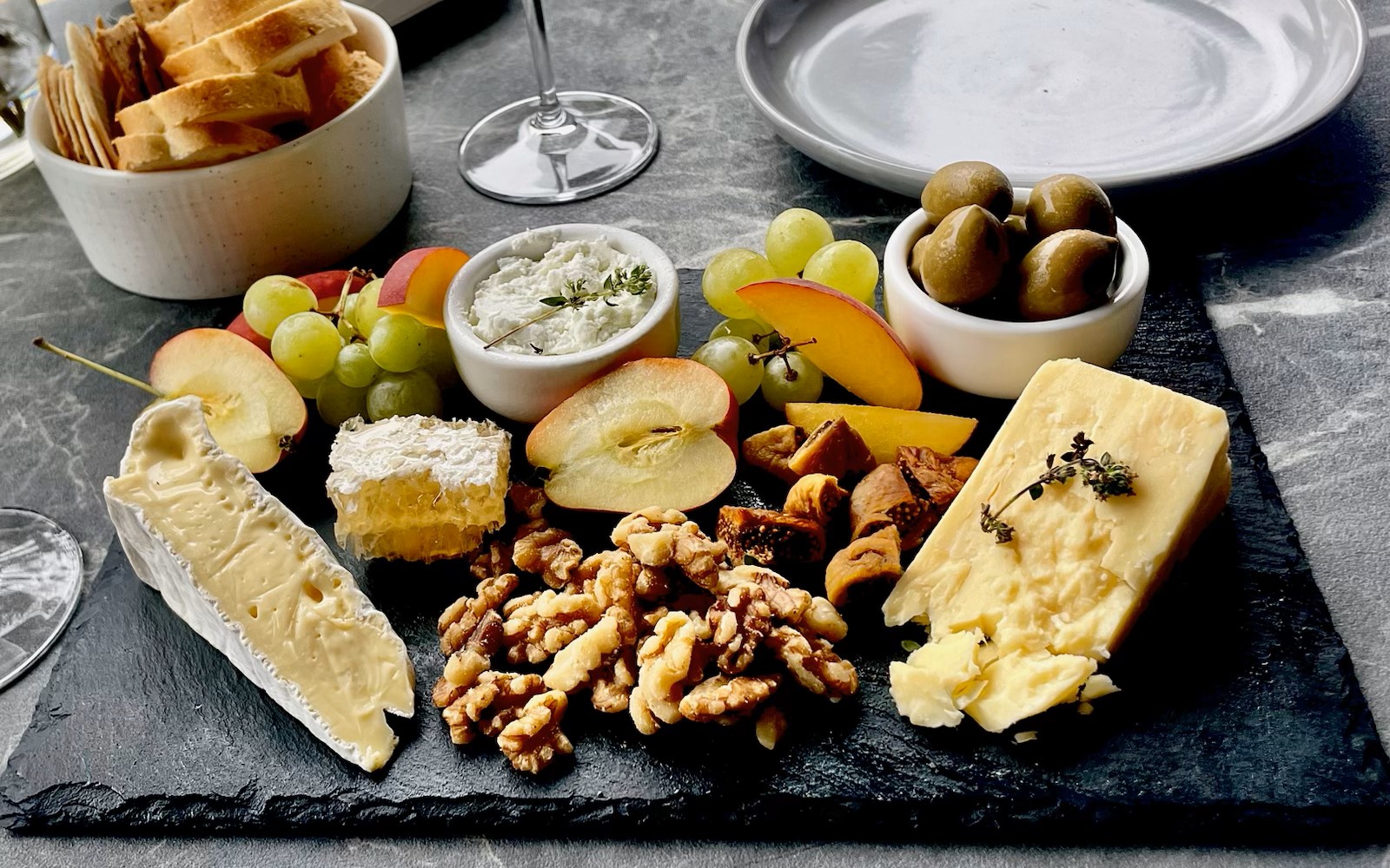 Artisan cheese board at Cael's Gate Wines