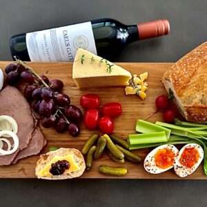 wine and ploughman's lunch